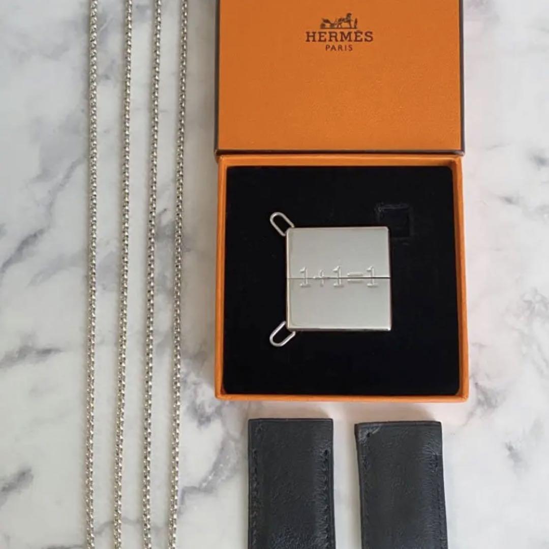 CH★  HERMES エルメス ペアプレート ネックレス