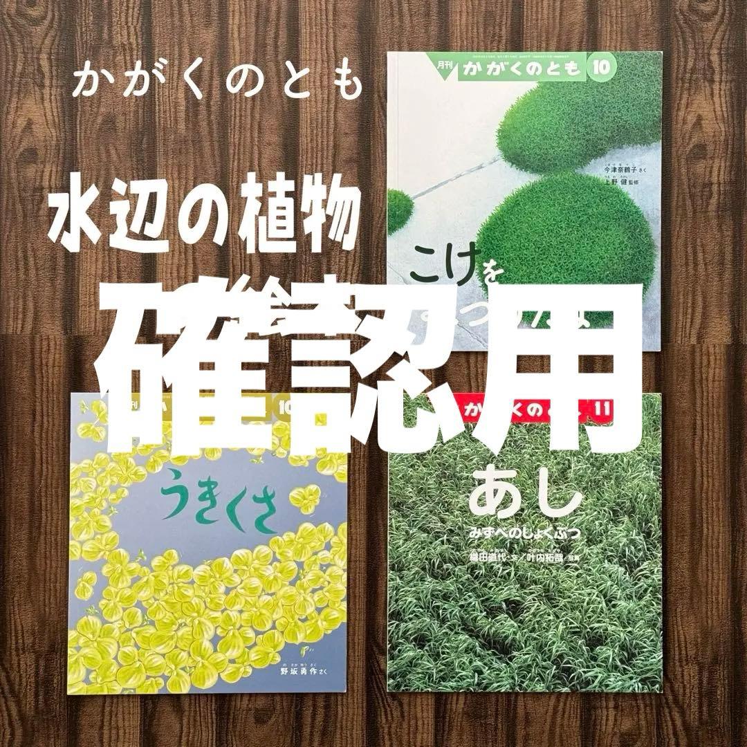 【ご確認用】かがくのとも　水辺の植物　こけをみつけたよ他　福音館書店