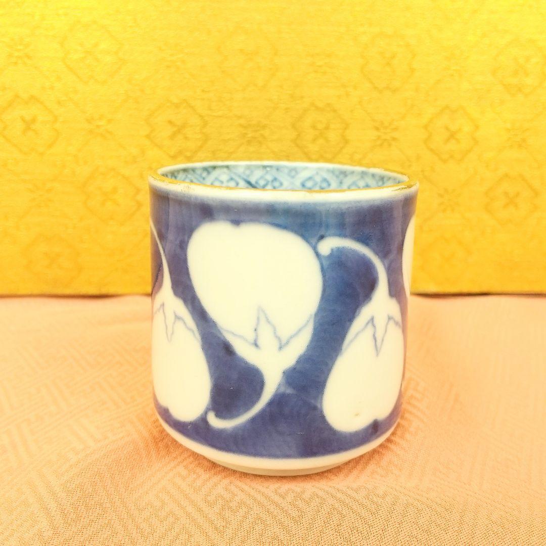 【お値下げしました！】古伊万里　覗　染付　茄子図