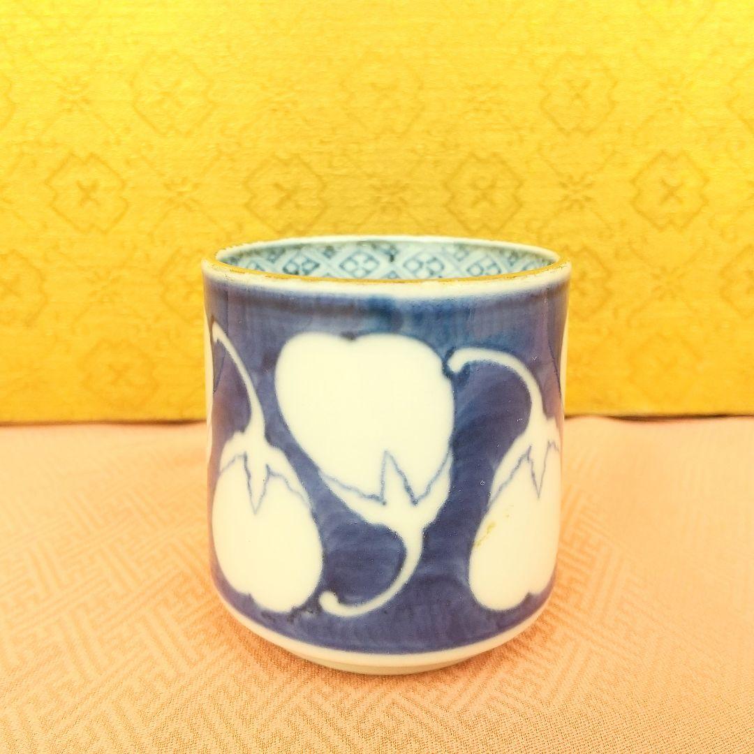 【お値下げしました！】古伊万里　覗　染付　茄子図