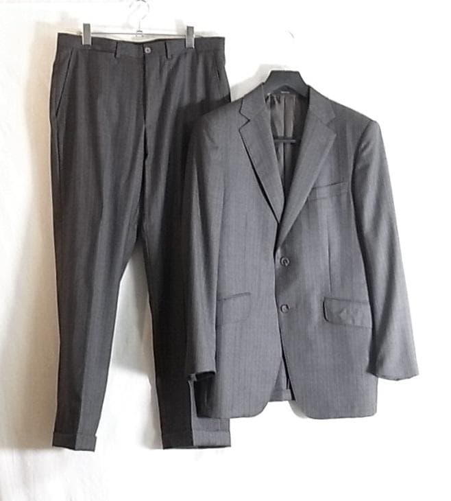 size48☆美品☆ダンヒル duhill ２釦スーツ チャコールグレー