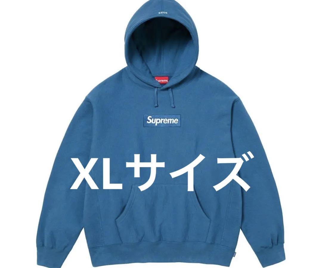 パーカー Supreme Box Logo Hooded Sweatshirt BLUE