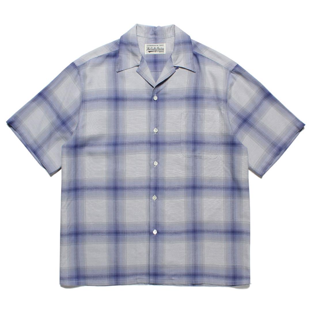 シャツ WACKOMARIA/OMBRE CHECK OPEN COLLAR SHIRT