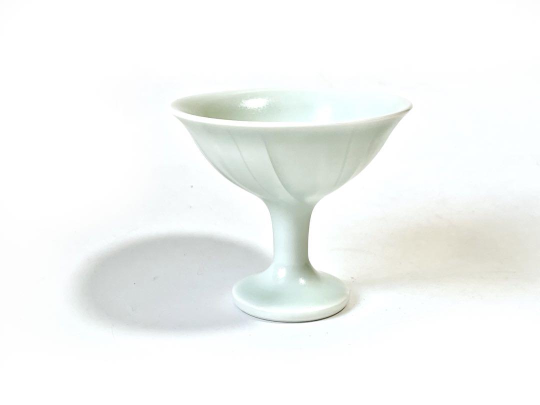 陶芸家　作家物　森和之　青白磁　高杯　馬上盃　師　前田昭博