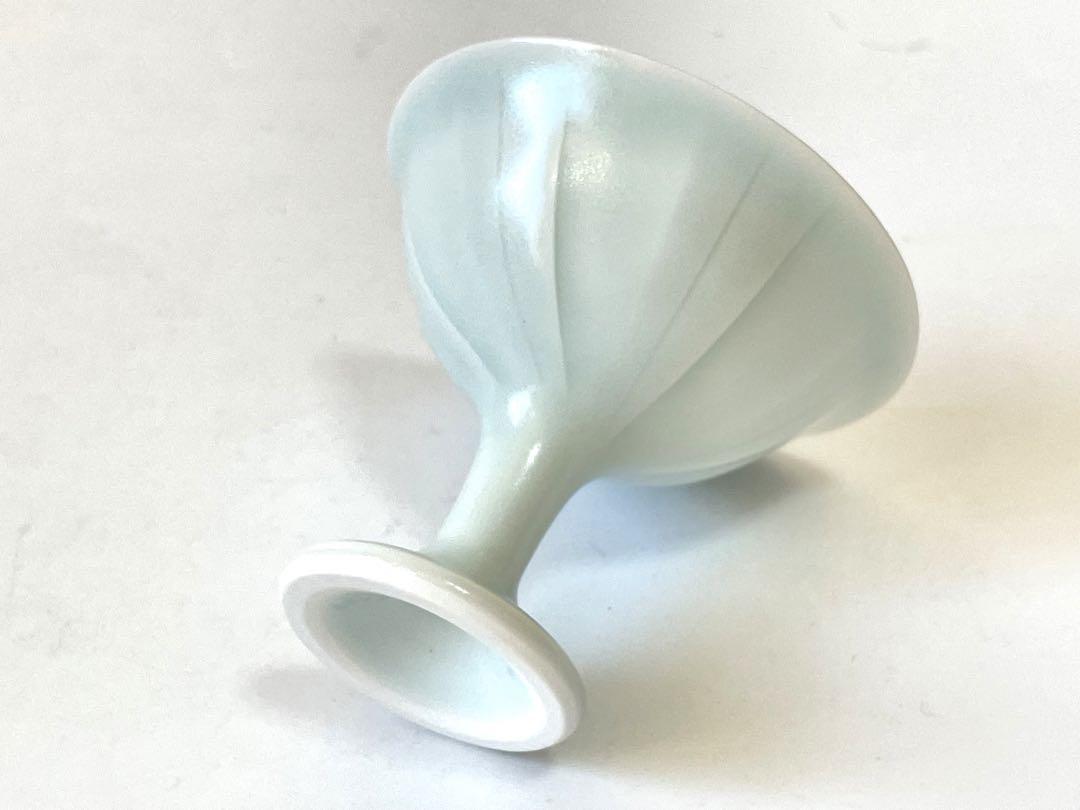 陶芸家　作家物　森和之　青白磁　高杯　馬上盃　師　前田昭博