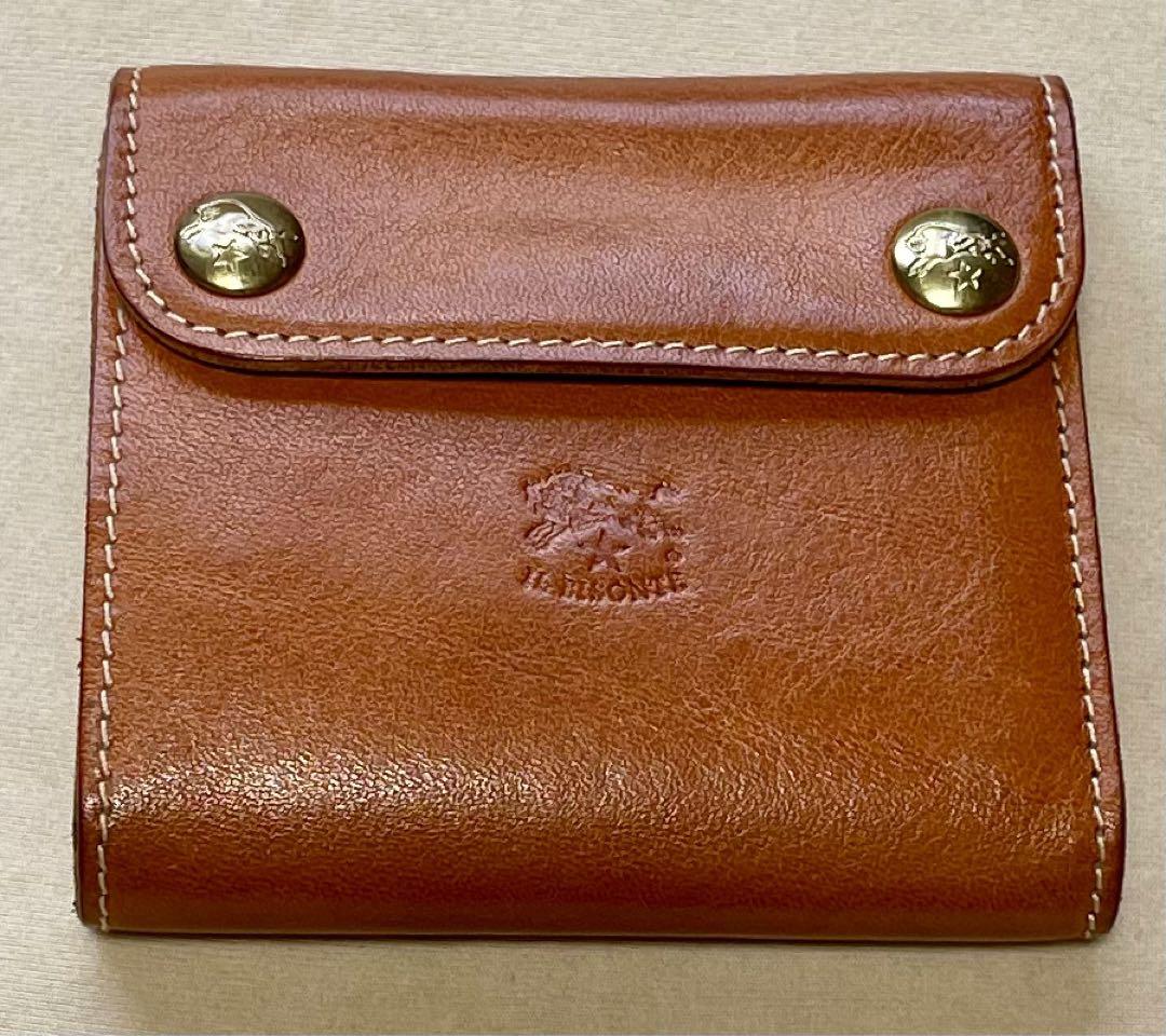 ILBISONTE イルビゾンテ　財布　折り財布　ミニウォレット　ヌメ　ベージュ