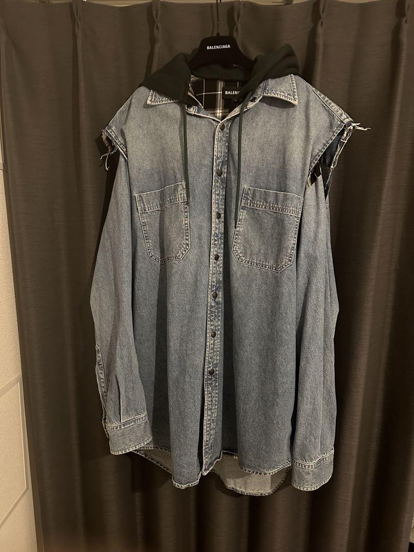 Gジャン/デニムジャケット BALENCIAGA 19SS twinset hoodie
