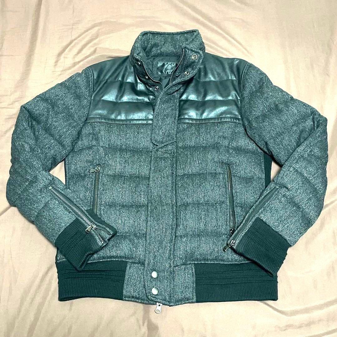 ★希少★ジャックローズ×LUV ダウンジャケット羊革 レザー パイピング