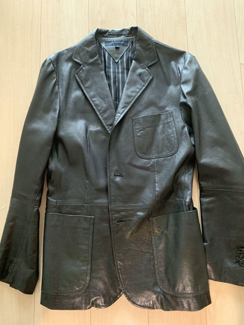 トミーヒルフィガー　レザージャケット　革　ジャケット