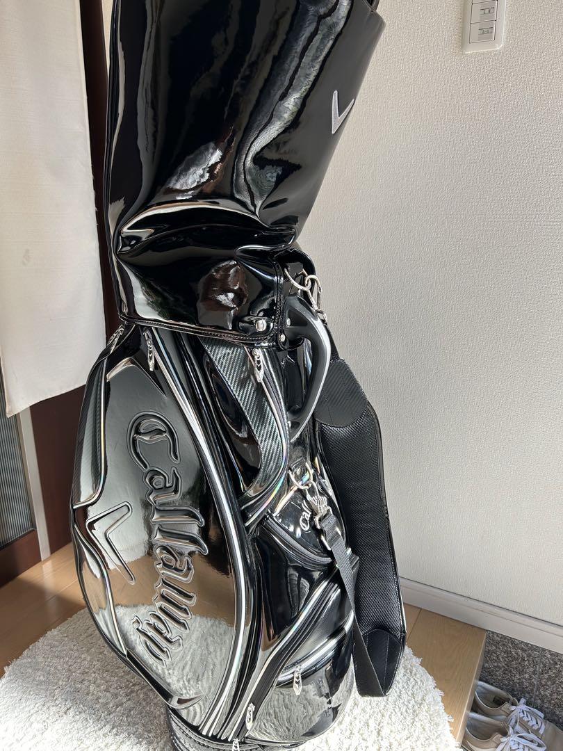 盆前値下げ‼️美品‼️レア　キャロウェイ  キャディバッグ　エナメルブラック