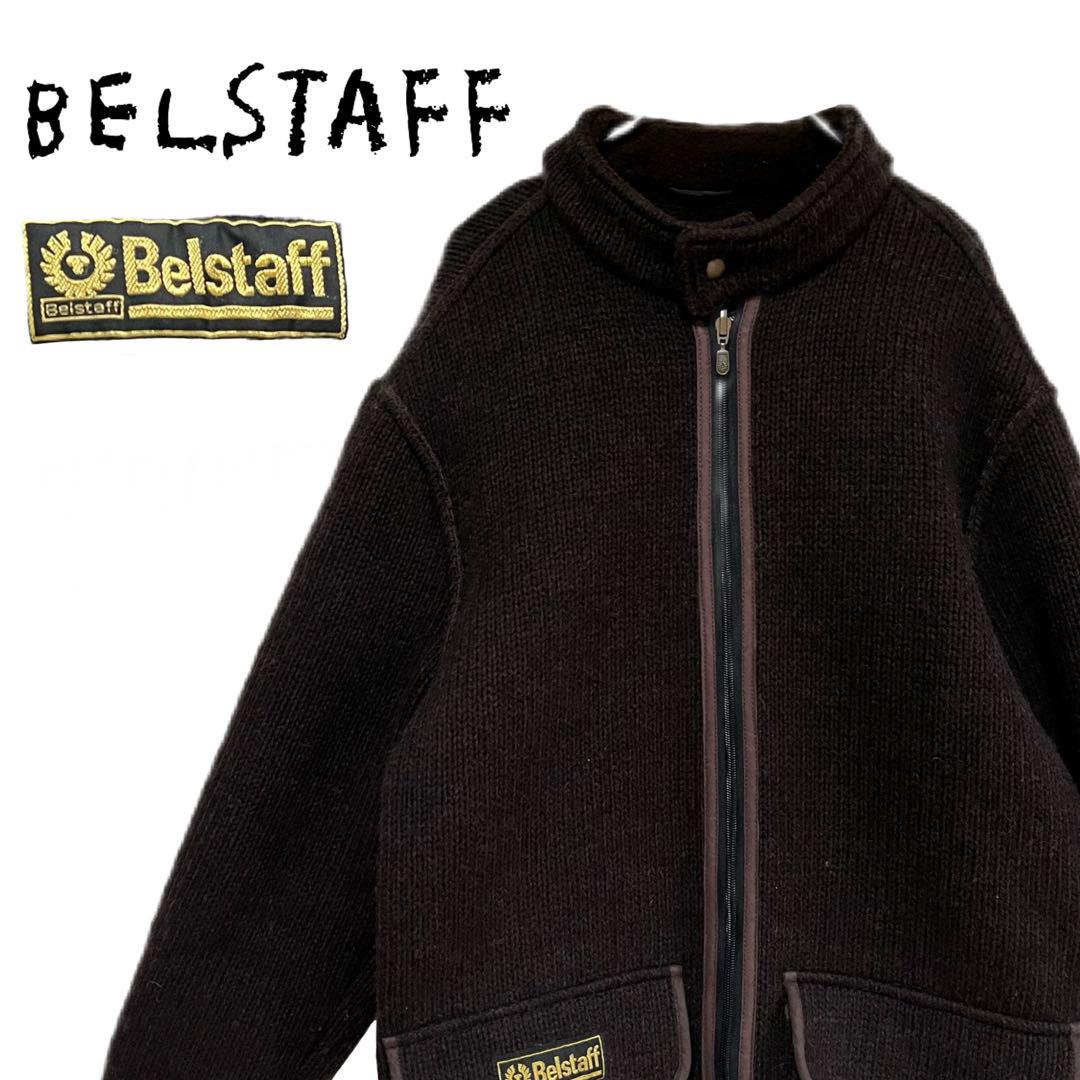 Belstaff ベルスタッフ イタリア製 ニット コート ジャケット 茶色