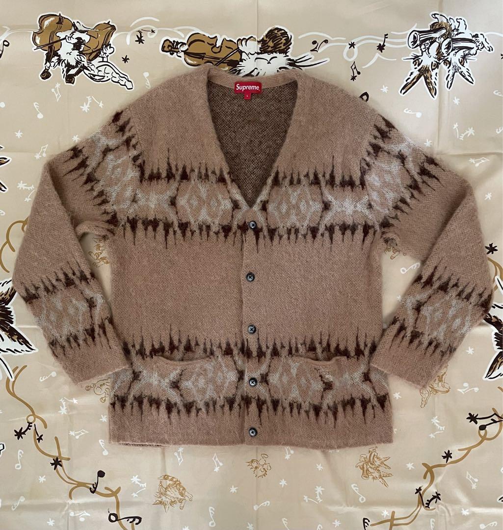 supreme シュプリーム　モヘア　カーディガン　L