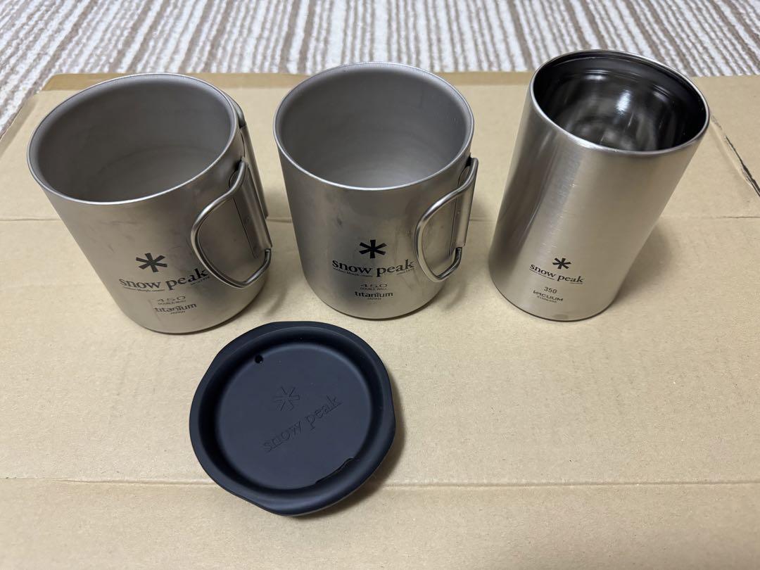snowpeak チタンダブルマグ 缶クーラー セット