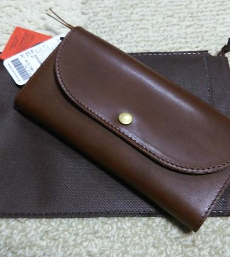 栃木レザー 長財布 ロングウオレット ダークブラウン 茶色系 新品