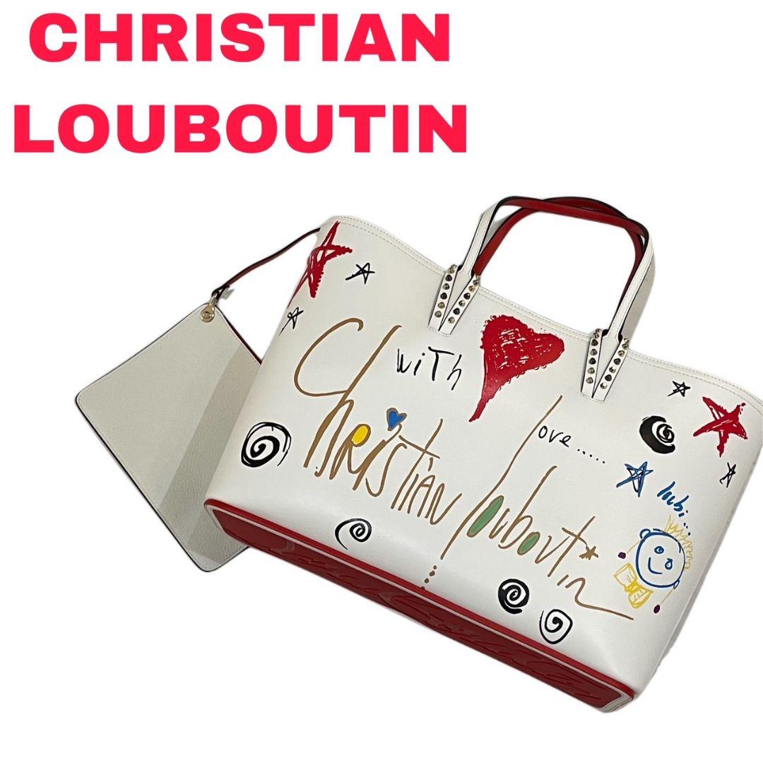 christian louboutin フランジバスレザートートバッグ