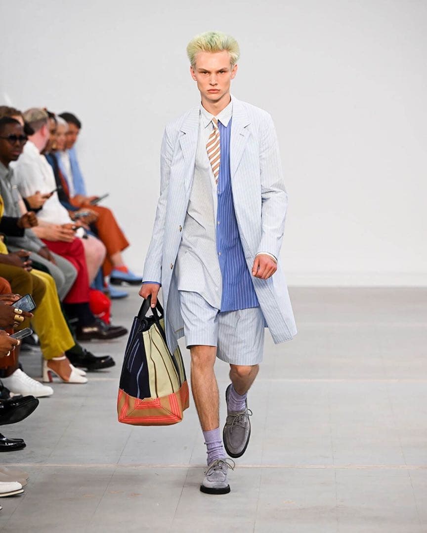 paulsmith ミックスストライプ　ビッグシャツ