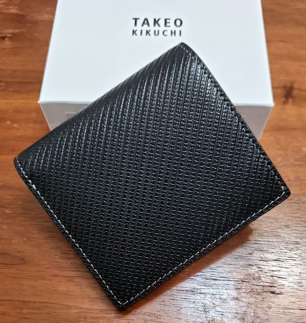 タケオキクチ　新品　メンズ　レザーウォレット(ブラックW型)