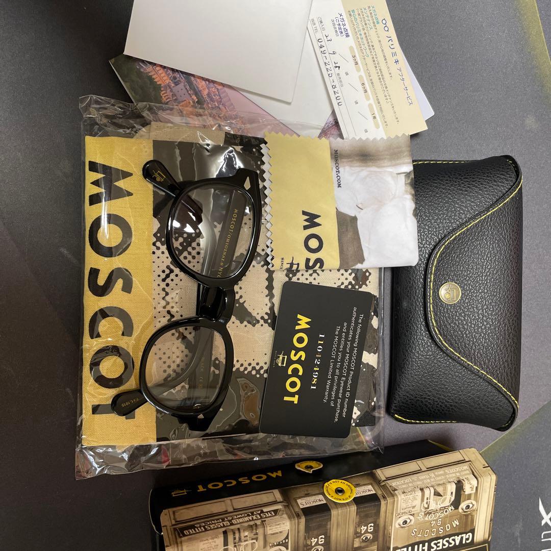 【極美品】MOSCOT モスコット レムトッシュ 46 黒 カラーレンズ入
