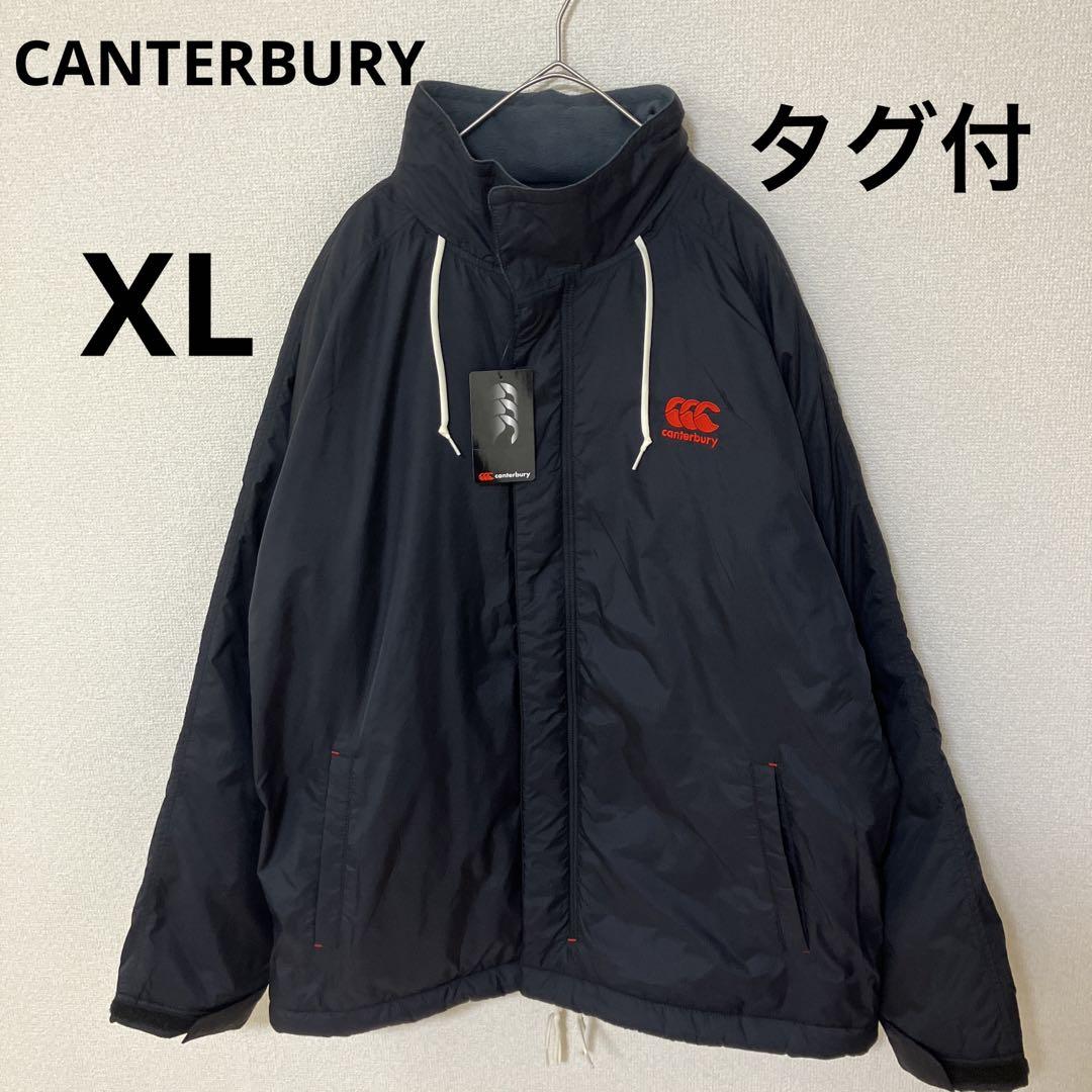 CANTERBURY カンタベリー　中綿ジャケット　フード付　ネイビー 黒　XL