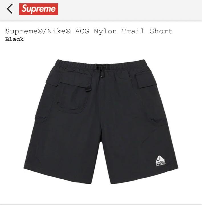 Supreme Nike ACG Nylon Trail Short 黒 L