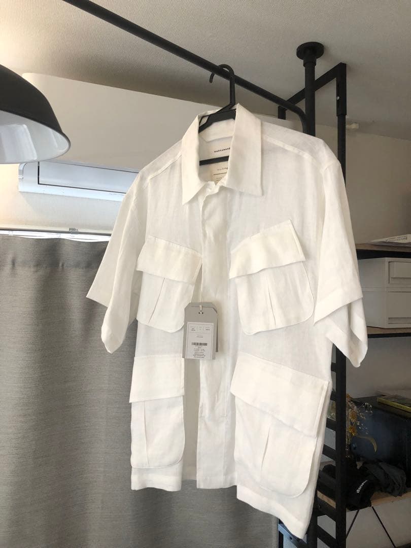 ヘンプ細布 ジャングルファティーグ S/S, White