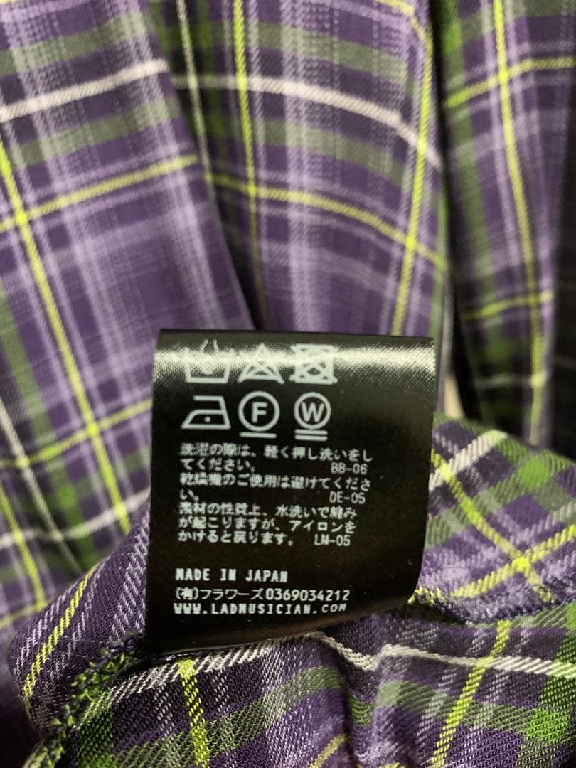 ラッドミュージシャン ロングチェックシャツ　21AW