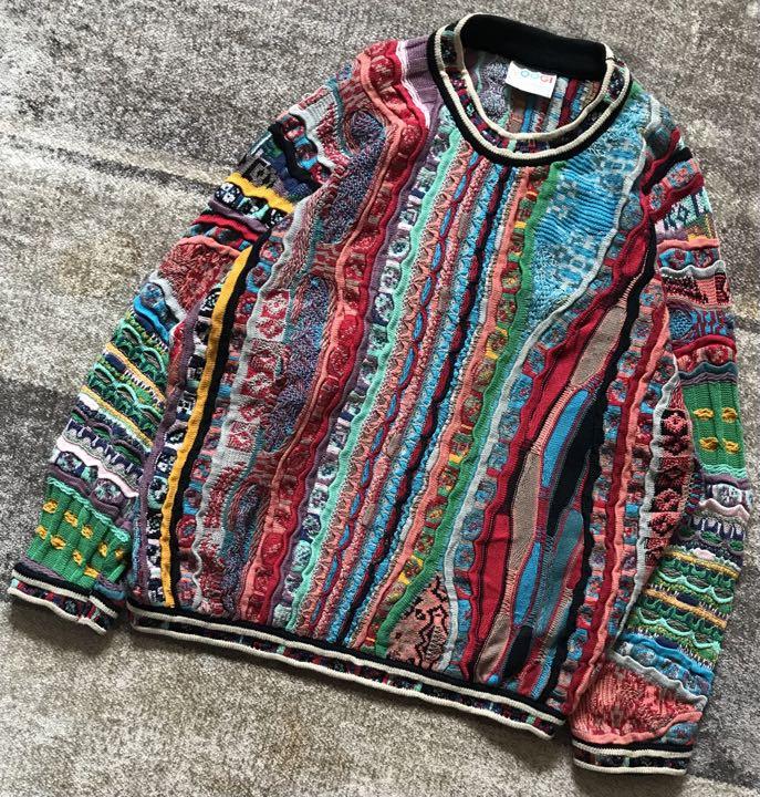 絶妙なカラー配色 芸術 90's COOGI  コットン ニット セーター L