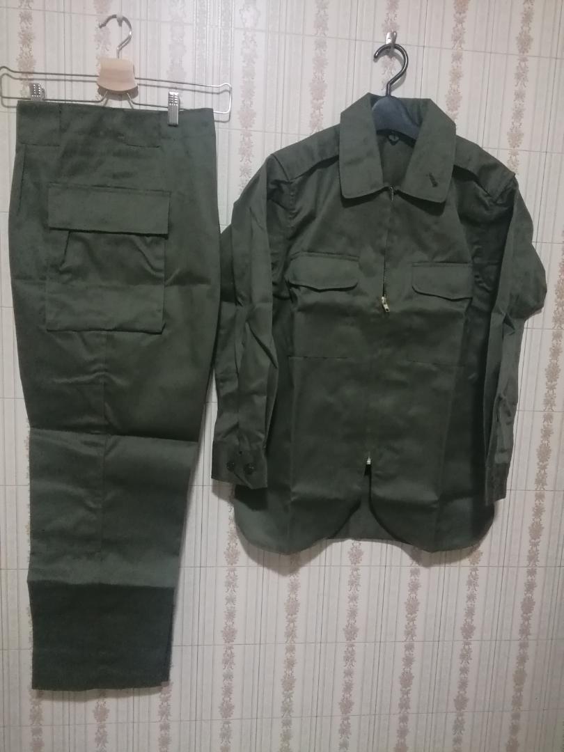 新品　陸上自衛隊　OD  作業着　上下セット　　(No.227)