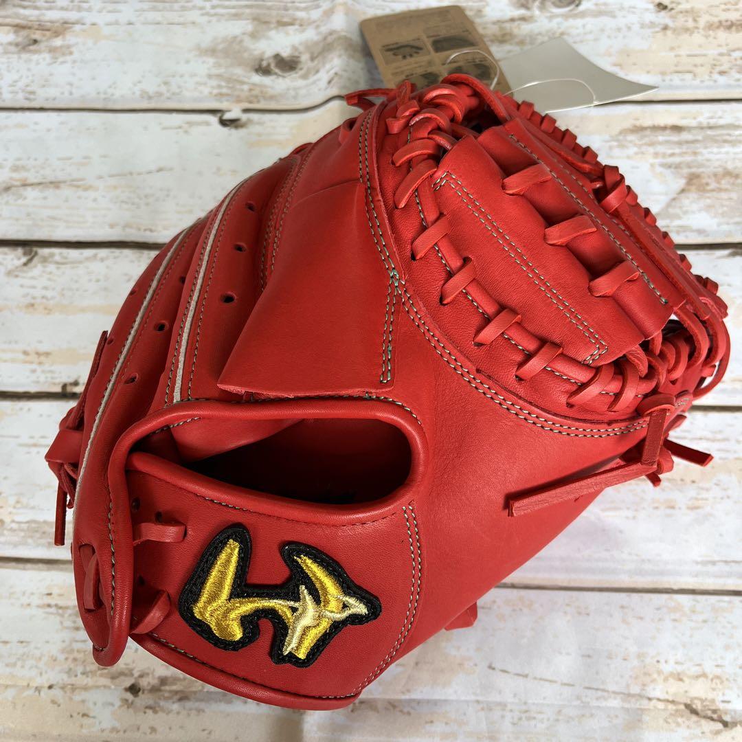 ワールドペガサス　ジュニア軟式野球用　キャッチャーミット　オレンジ　右投用　新品