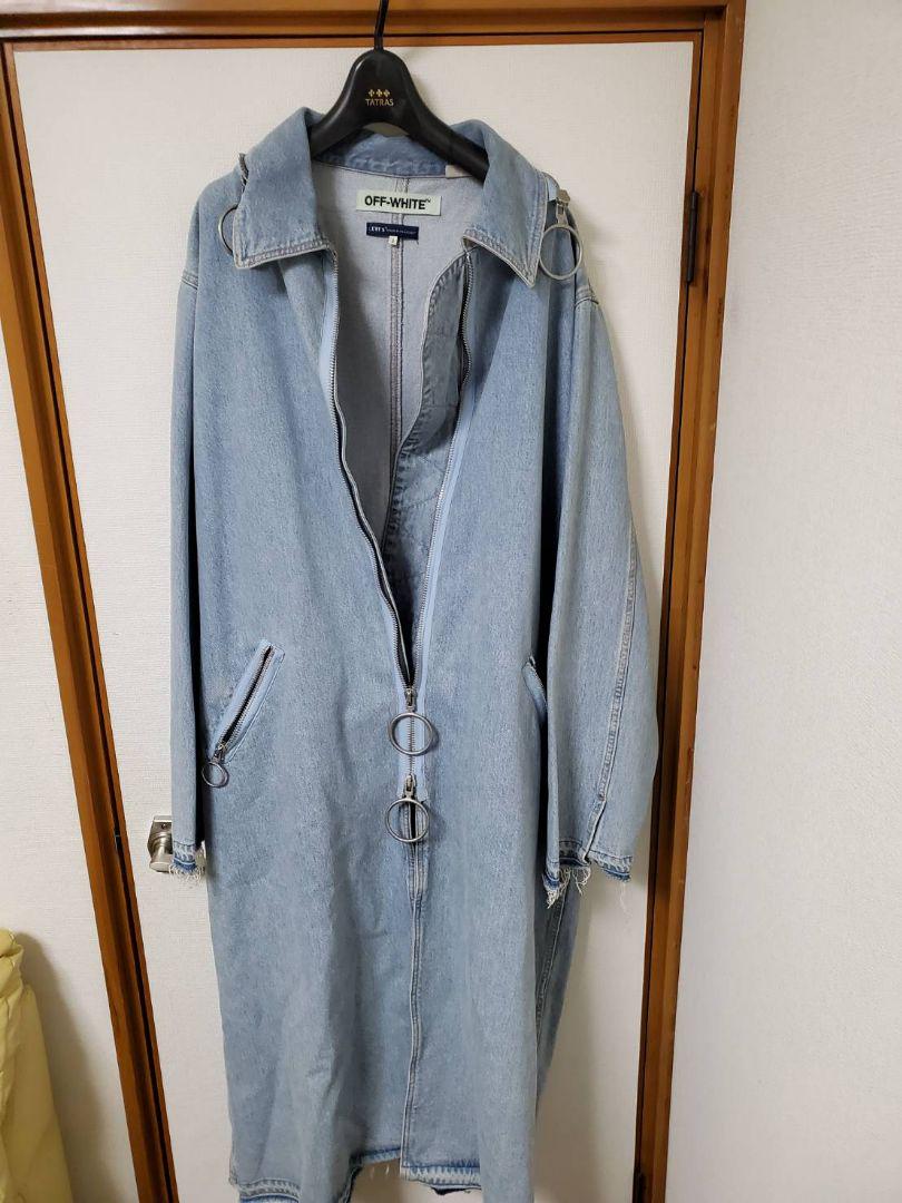 off-white × Levi's ロングデニムコート オフホワイト