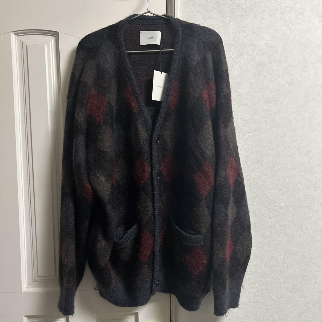カーディガン stein Kid Mohair Argyle Cardigan