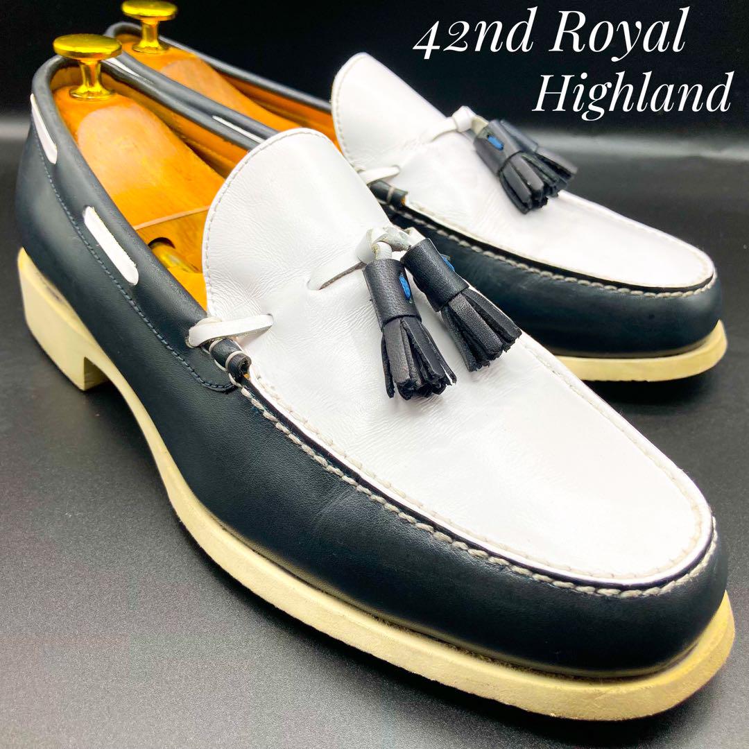 42nd royal highland レザー タッセルローファー バイカラー